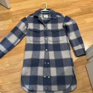 Like new Long flannel jacket